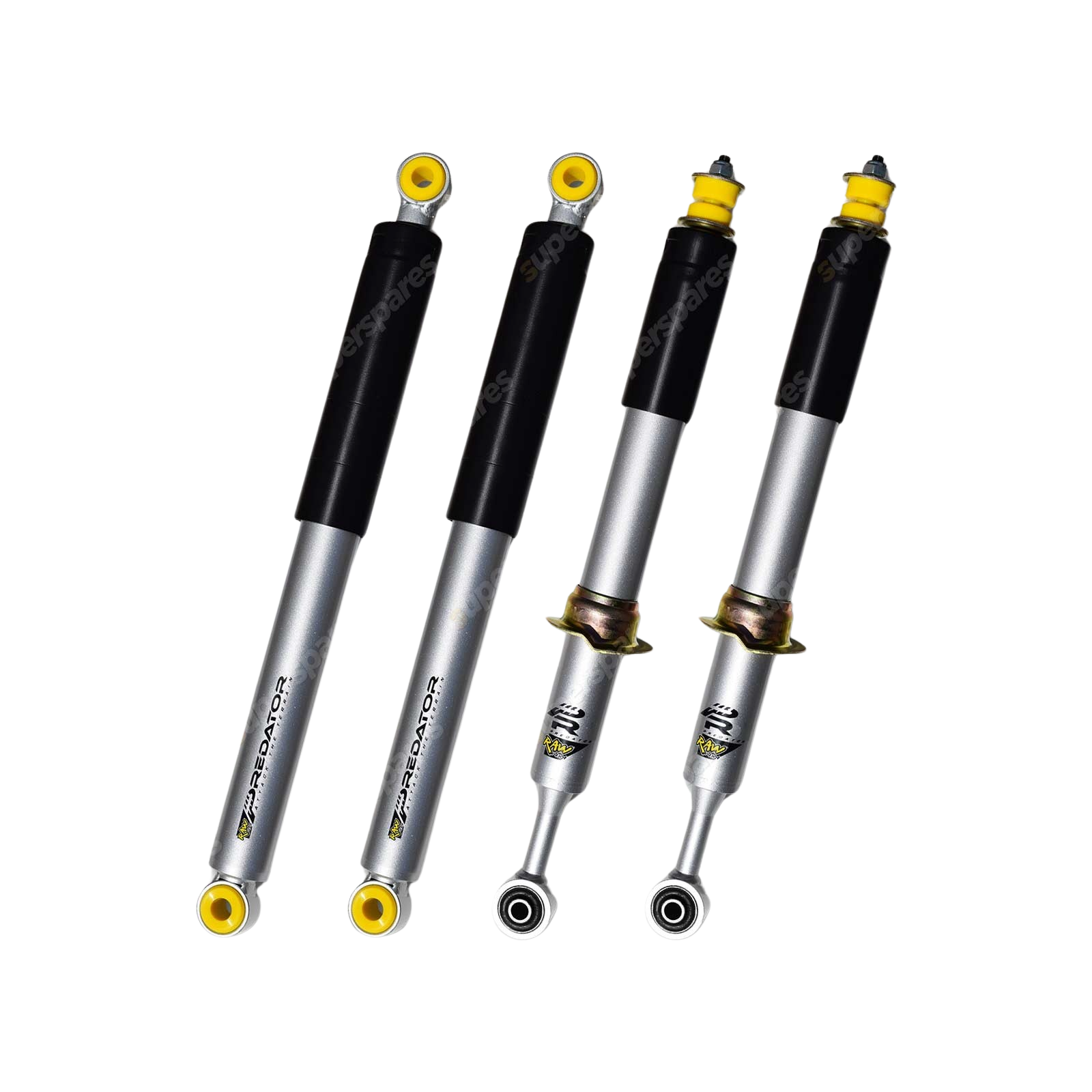 F + R 50mm RAW 4x4 Predator Shock Absorbers for Foton Tunland Ute Dual Cab