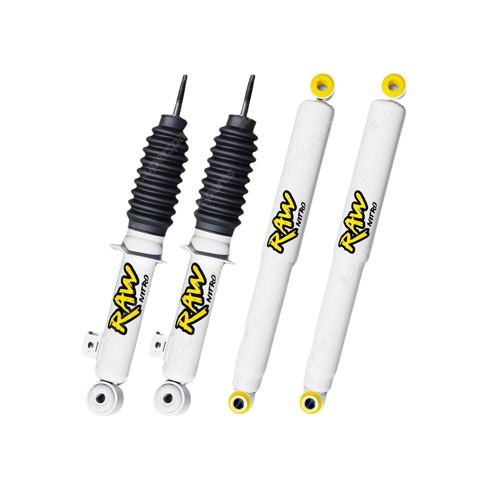 Front + Rear 0-50mm Lift RAW 4x4 Nitro Shock Absorbers for Mazda BT50 08/2020-On