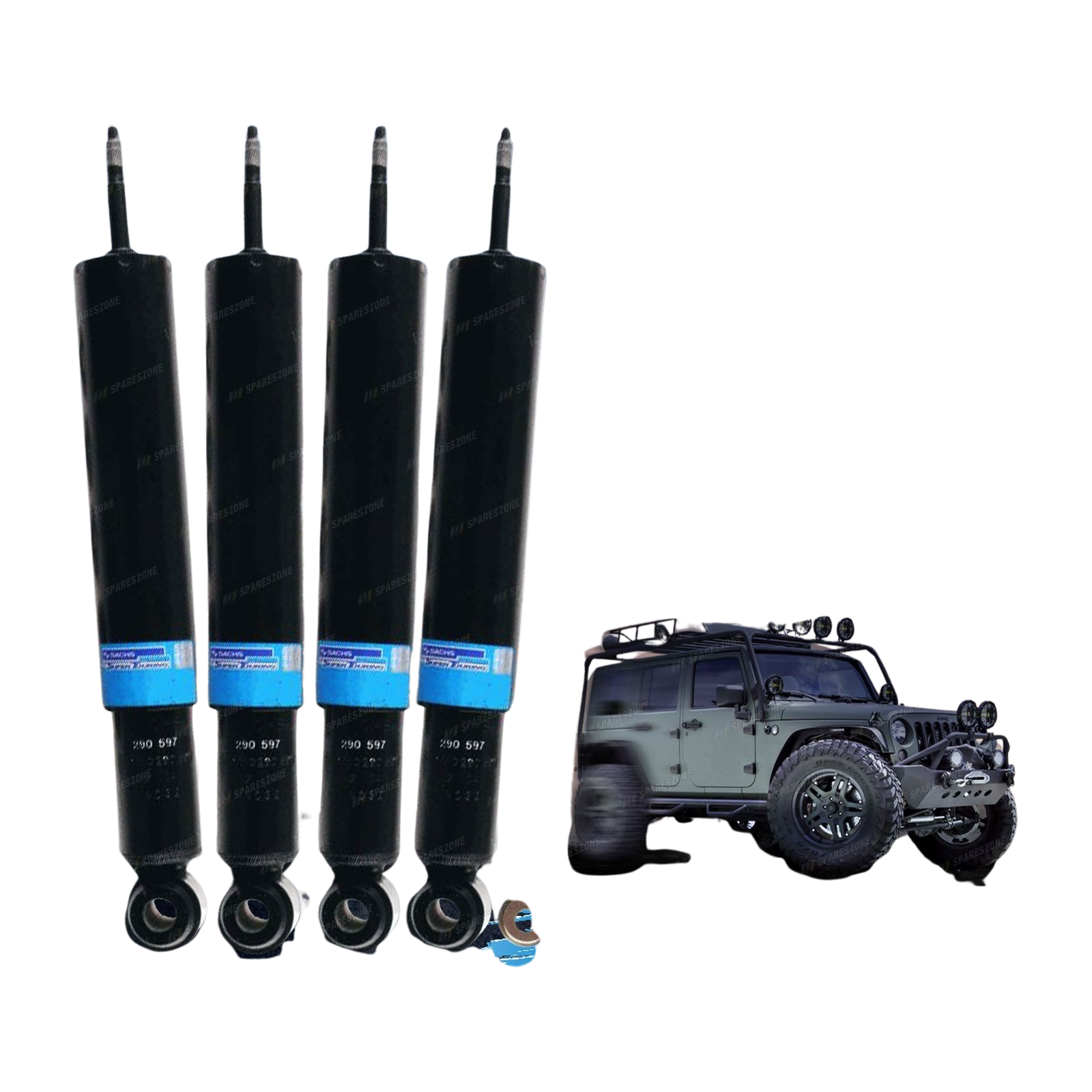 F + R Sachs Max Shock Absorbers for Foton Tunland 4x4 Std Supension only 12-20