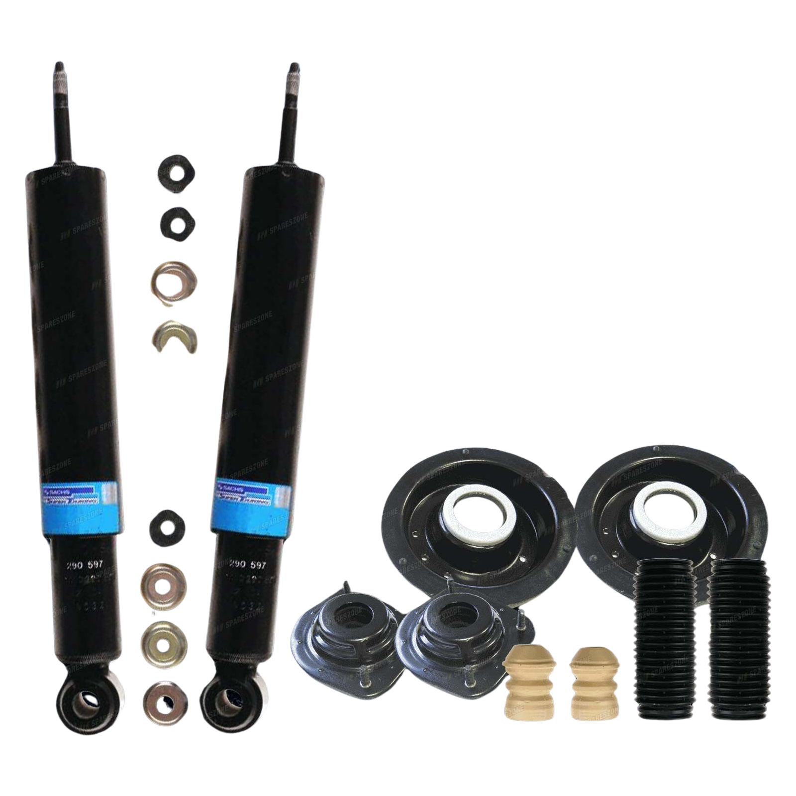 Rear Sachs Shock Absorber Mount Bearing Bump Stop Kit for Volkswagen Polo 6N 1.6