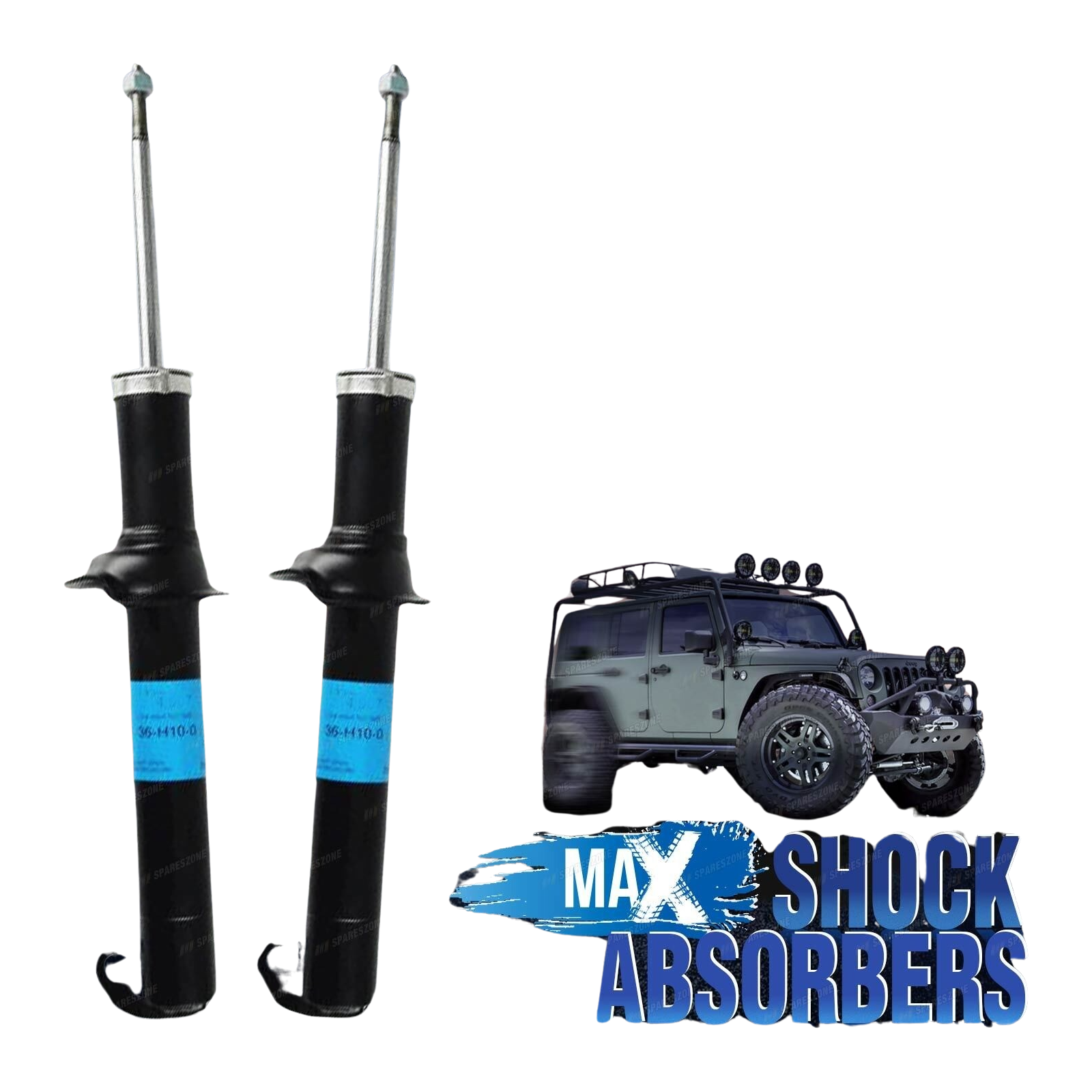 2 x Front Sachs Max Shock Absorbers for Jeep Cherokee KJ 2.4 2.8 3.7 2001 - 2008