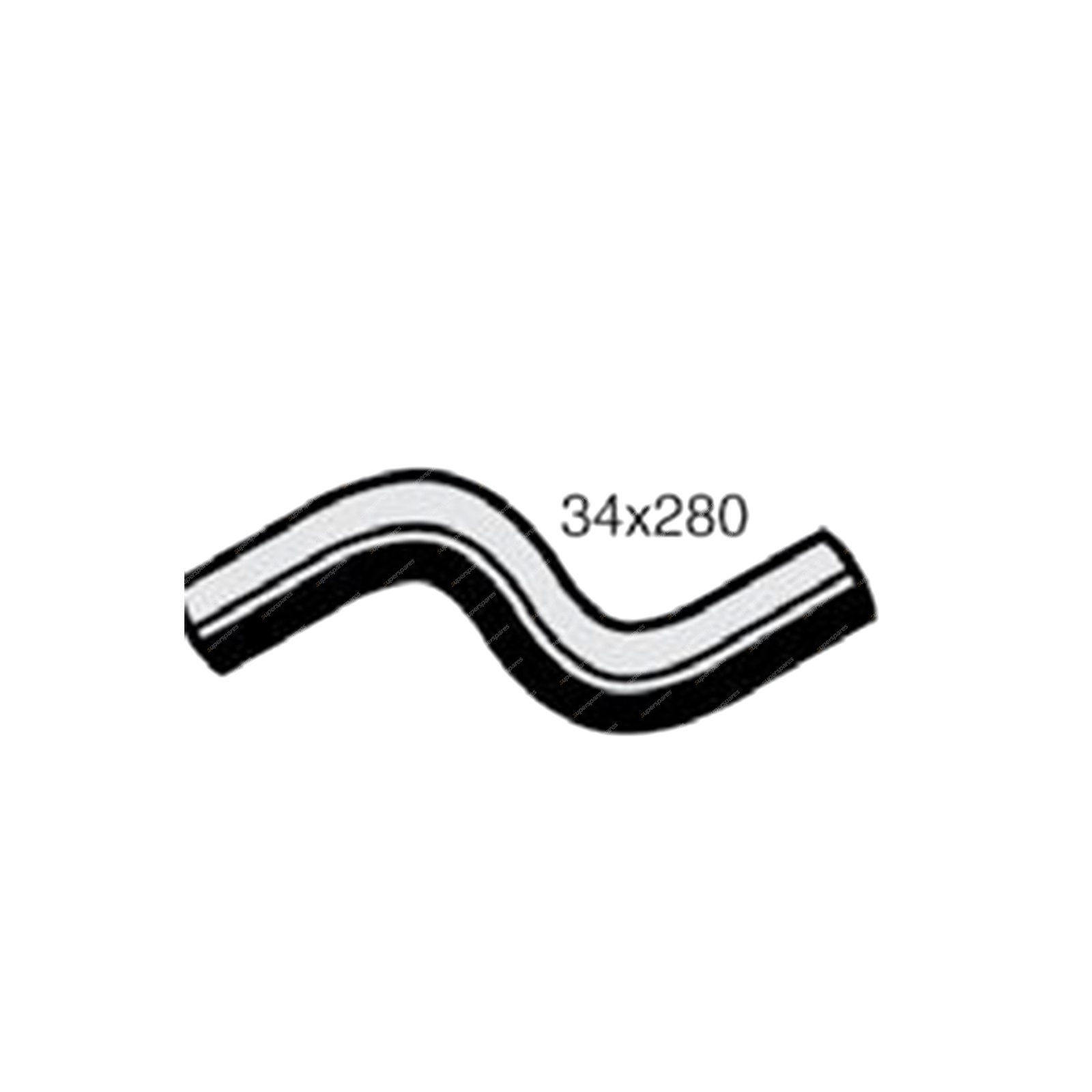 Superspares Upper Radiator Hose for Toyota Hilux RN22 RN27 Celica RA23 RA28 RA40