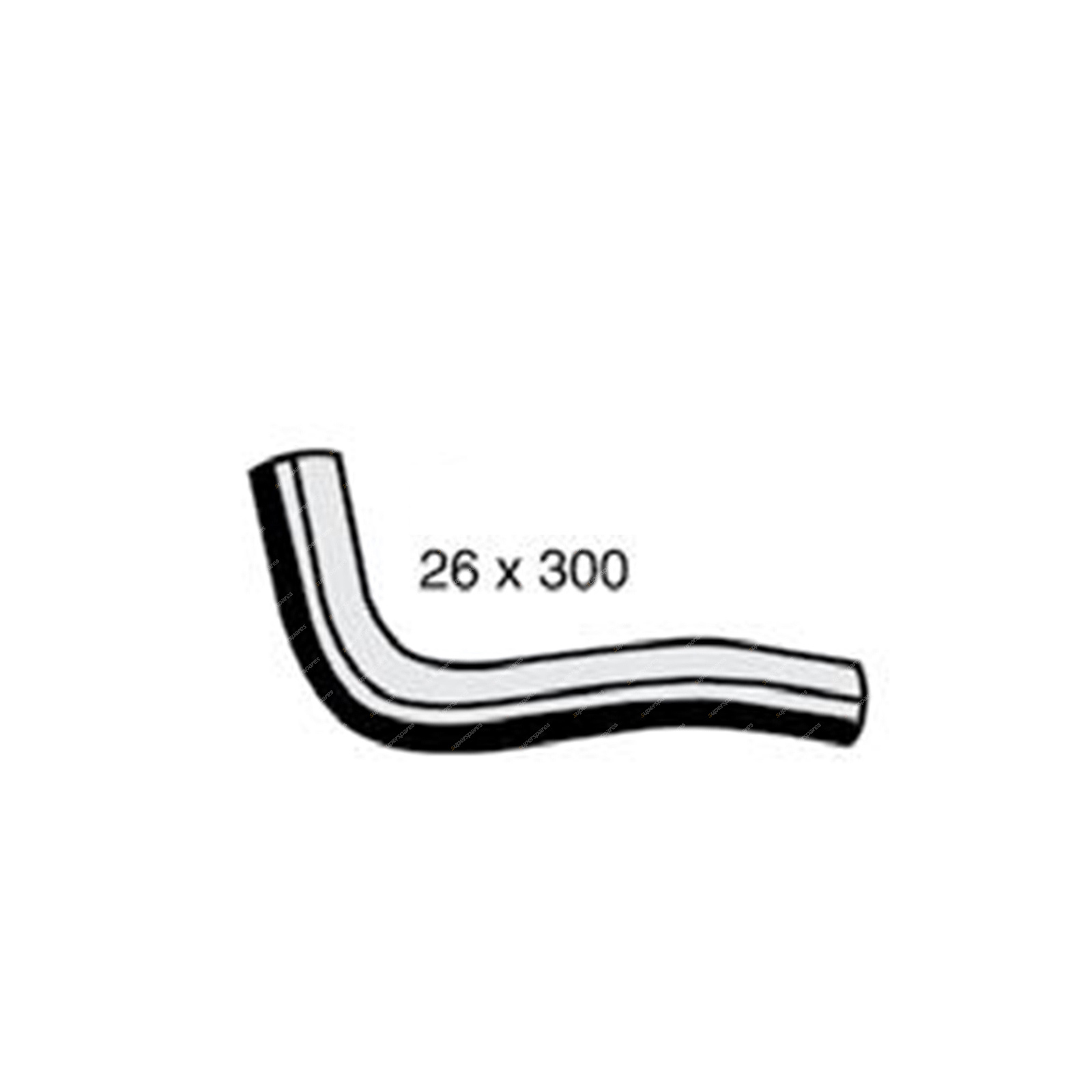 Superspares Upper Side Radiator Hose Length 300mm Inside Diameter 26mm