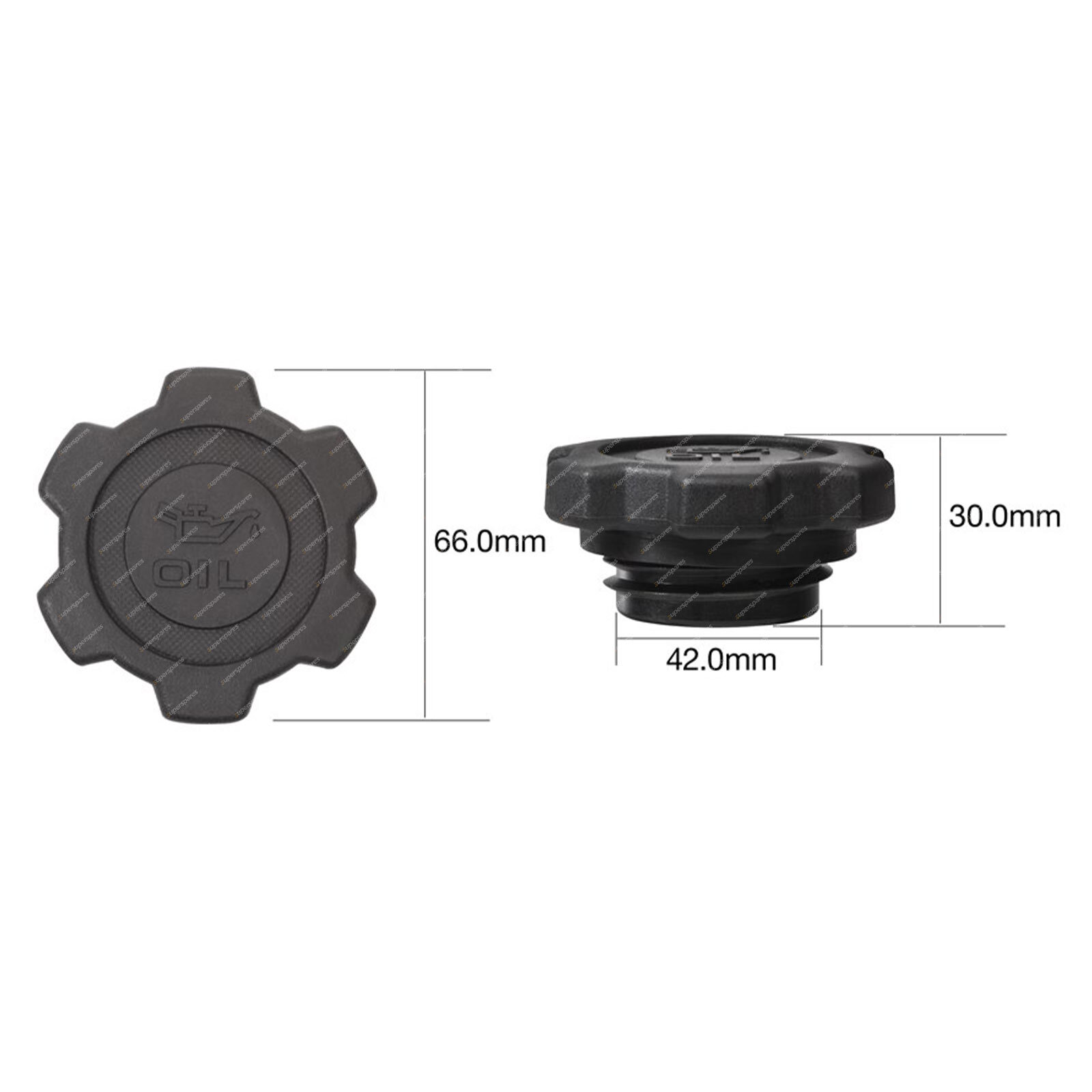 Tridon Oil Cap - Plastic Screw Coarse Thread 42.0mm for Dodge Caliber 2.0L 125kW