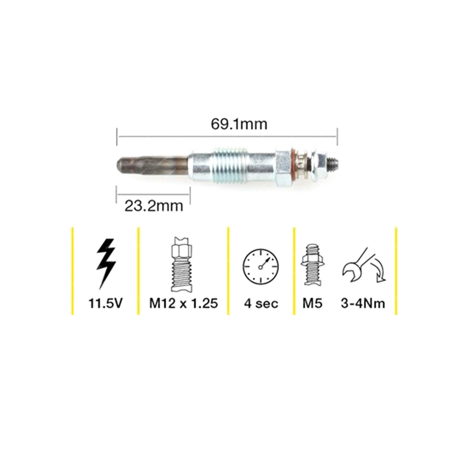 Tridon Glow Plug for Ssangyong Korando KJ Musso FJ Musso Sports Rexton GAB