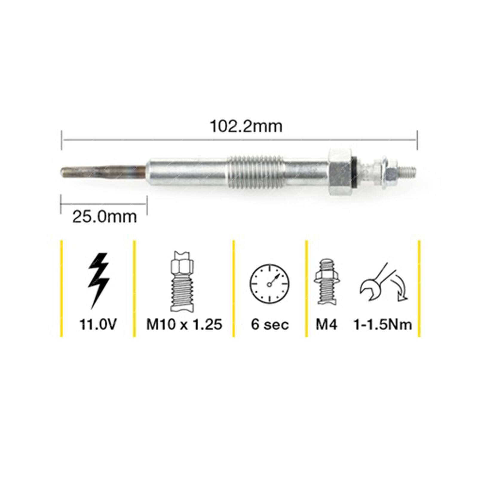 Tridon Glow Plug for Suzuki Hatch SS FWD Petrol 0.5L 3cyl 21kW F5A 1980-1985