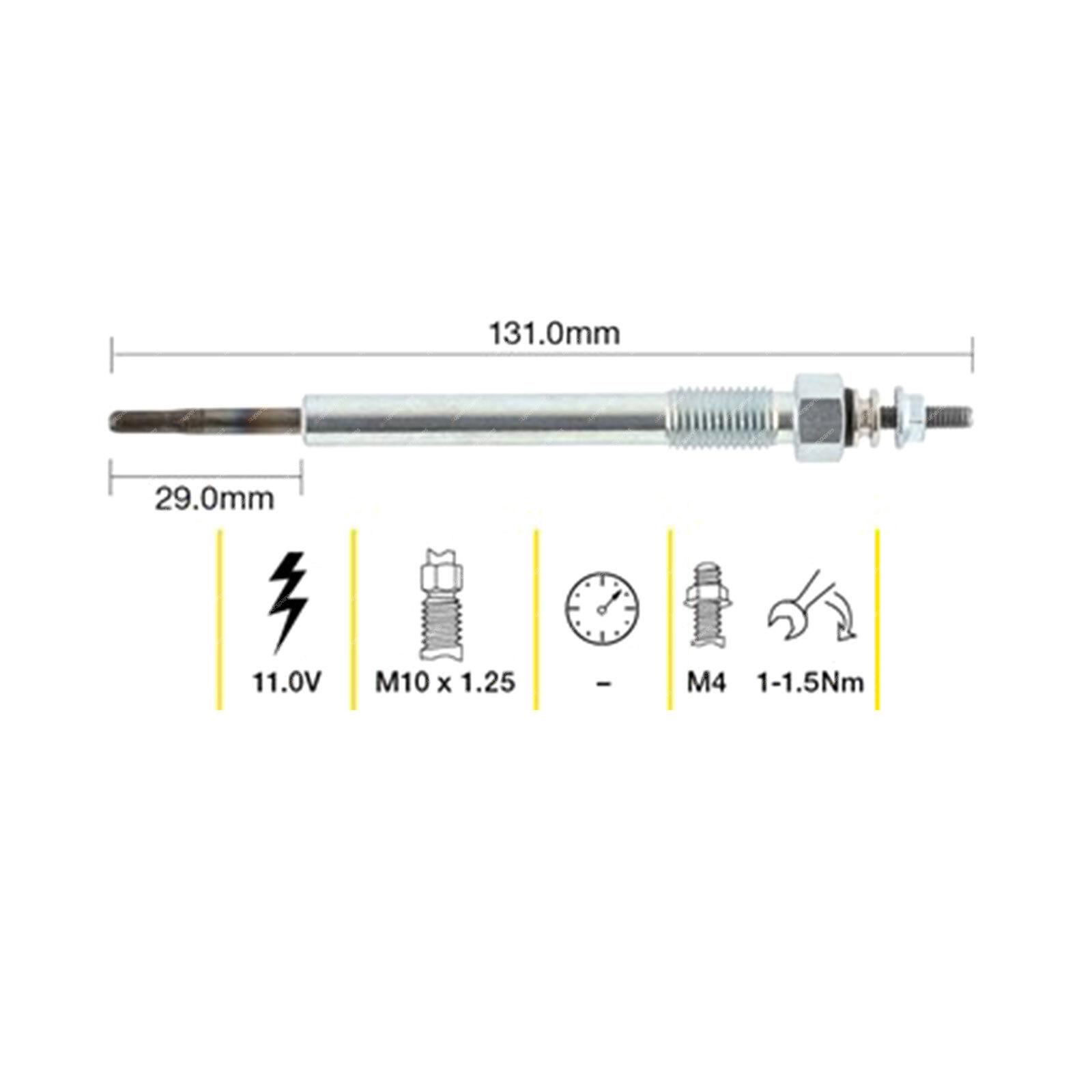 Tridon Glow Plug for Hyundai Accent RB i40 VF 1.6L D4FB 1.7L D4FD 2010-2018