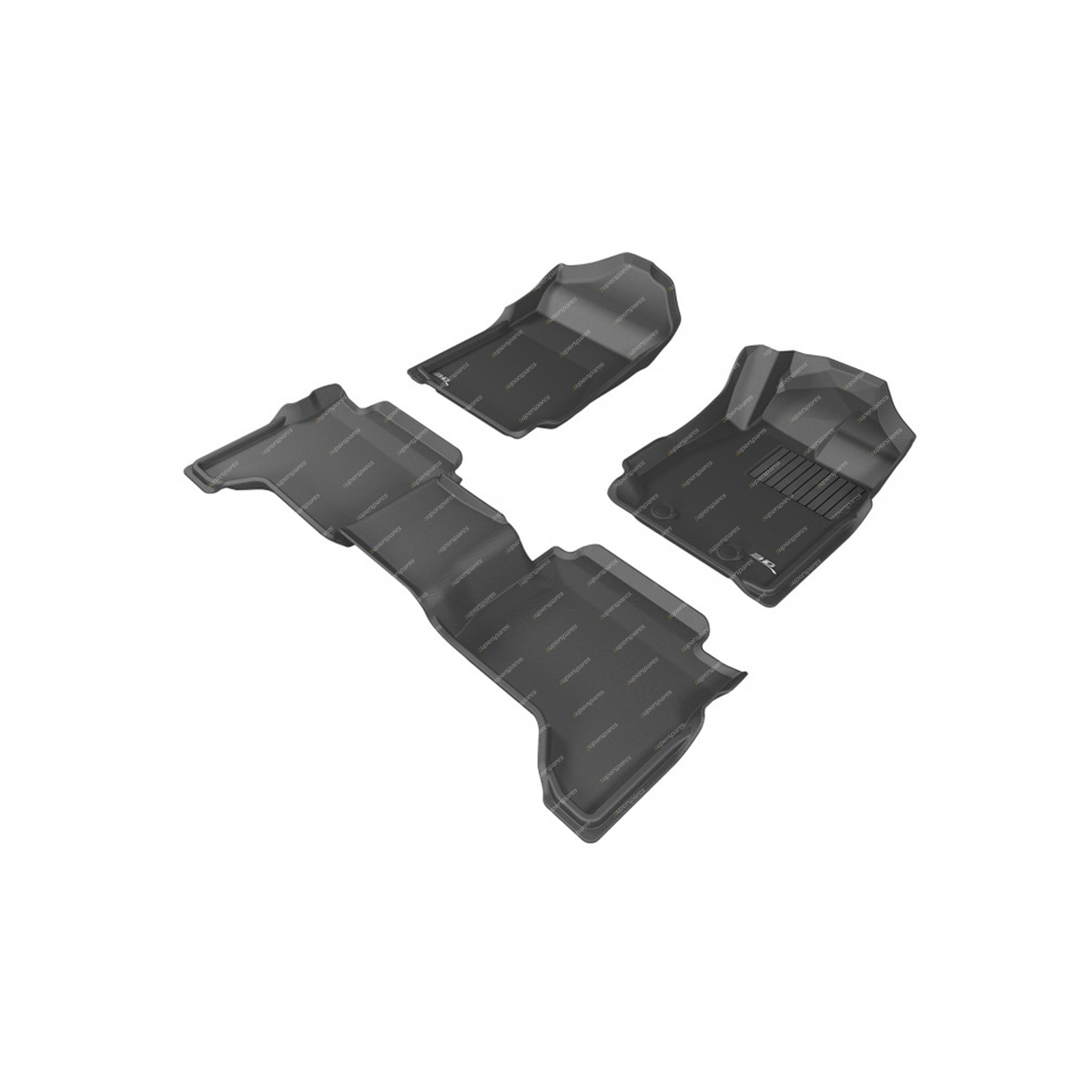 F + R Trufit 3D Rubber Mats Kagu Series for Ford Ranger PX PX2 PX3 2011-2022