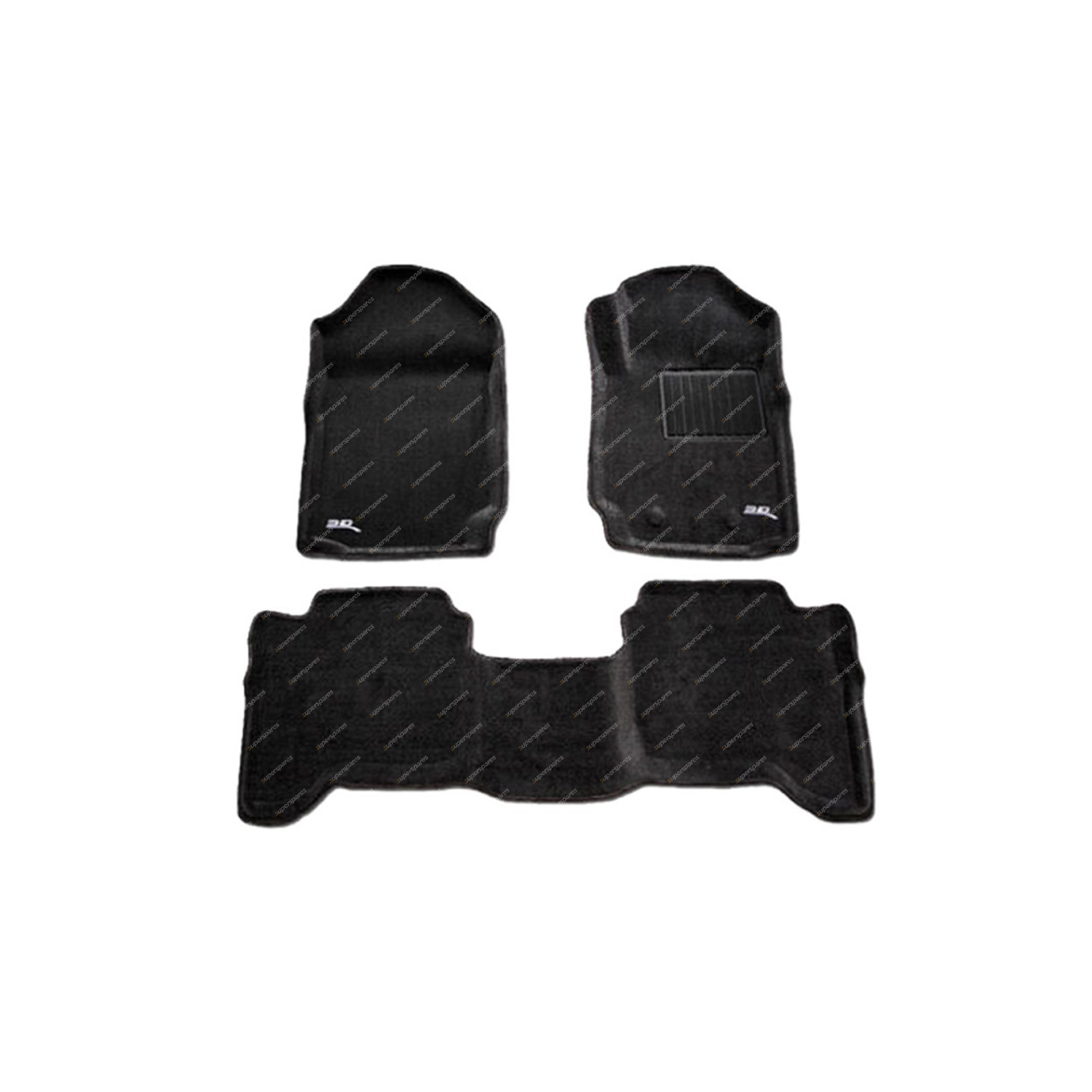 F + R Trufit 3D Carpet Mats Kagu Series for Ford Ranger PX PX2 PX3 2011-2021