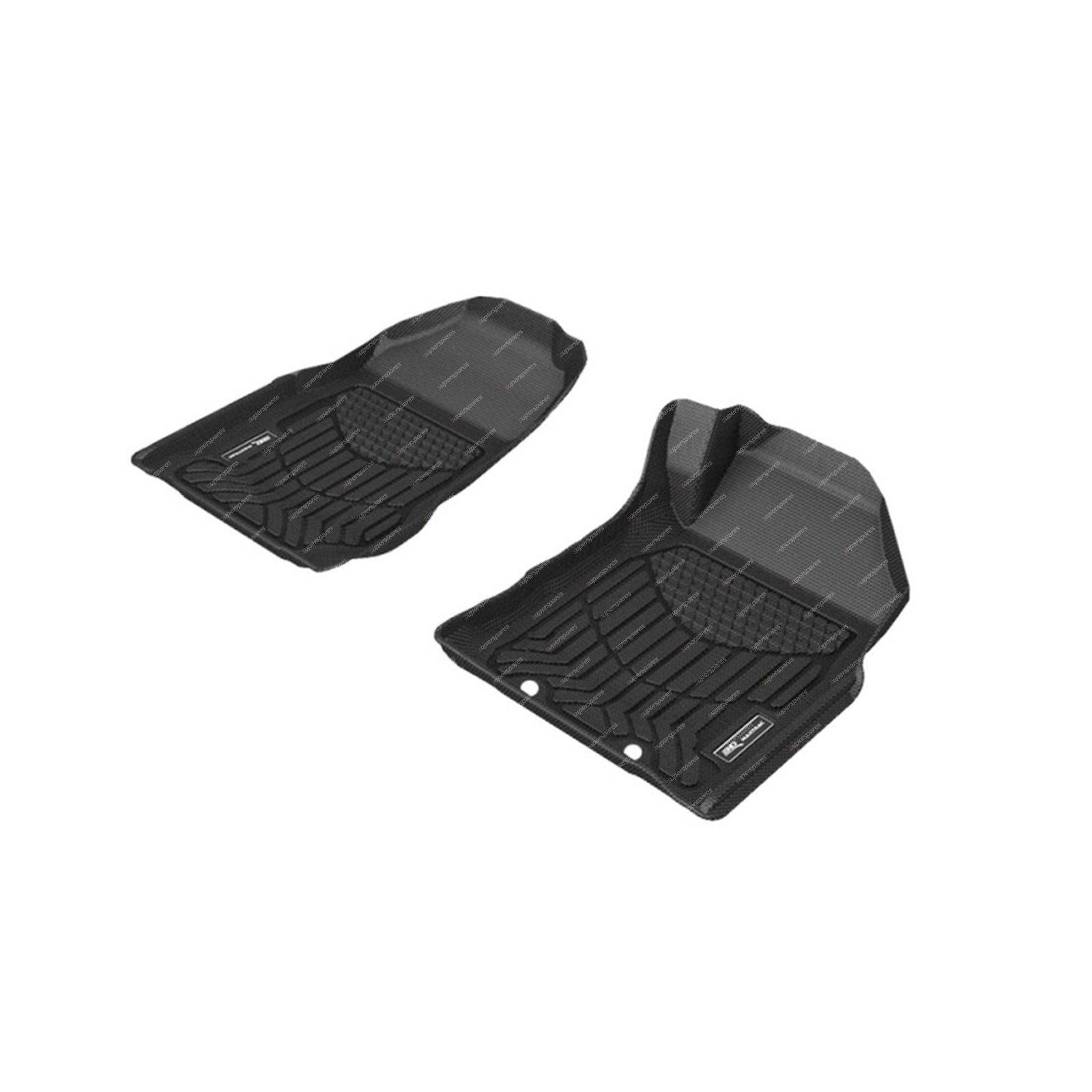 Front Pair Trufit 3D Rubber Mats Maxtrac Series for Holden Colorado RG 2012-2015