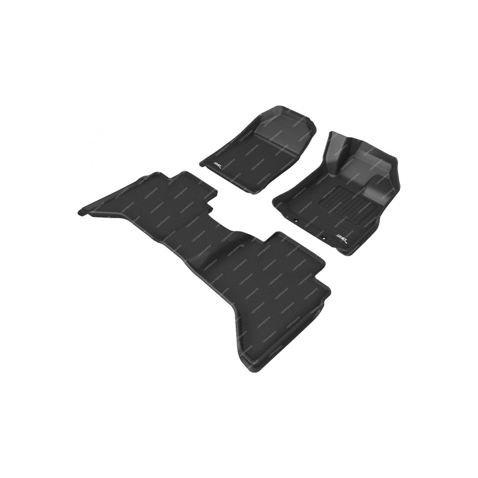 Front + Rear Trufit 3D Carpet Mats Kagu Series for Isuzu D Max Dual Cab 2020-On