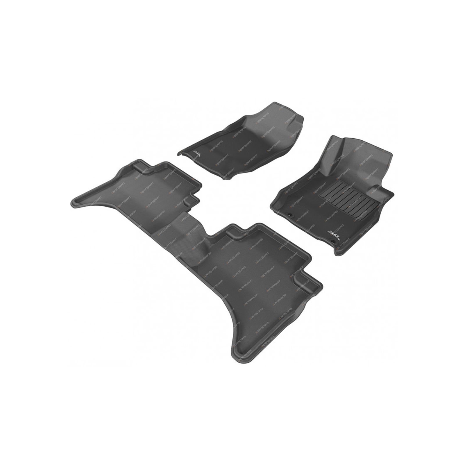 F + R Trufit 3D Rubber Mats Kagu for Mitsubishi Triton Dual Cab MQ 2015-2017