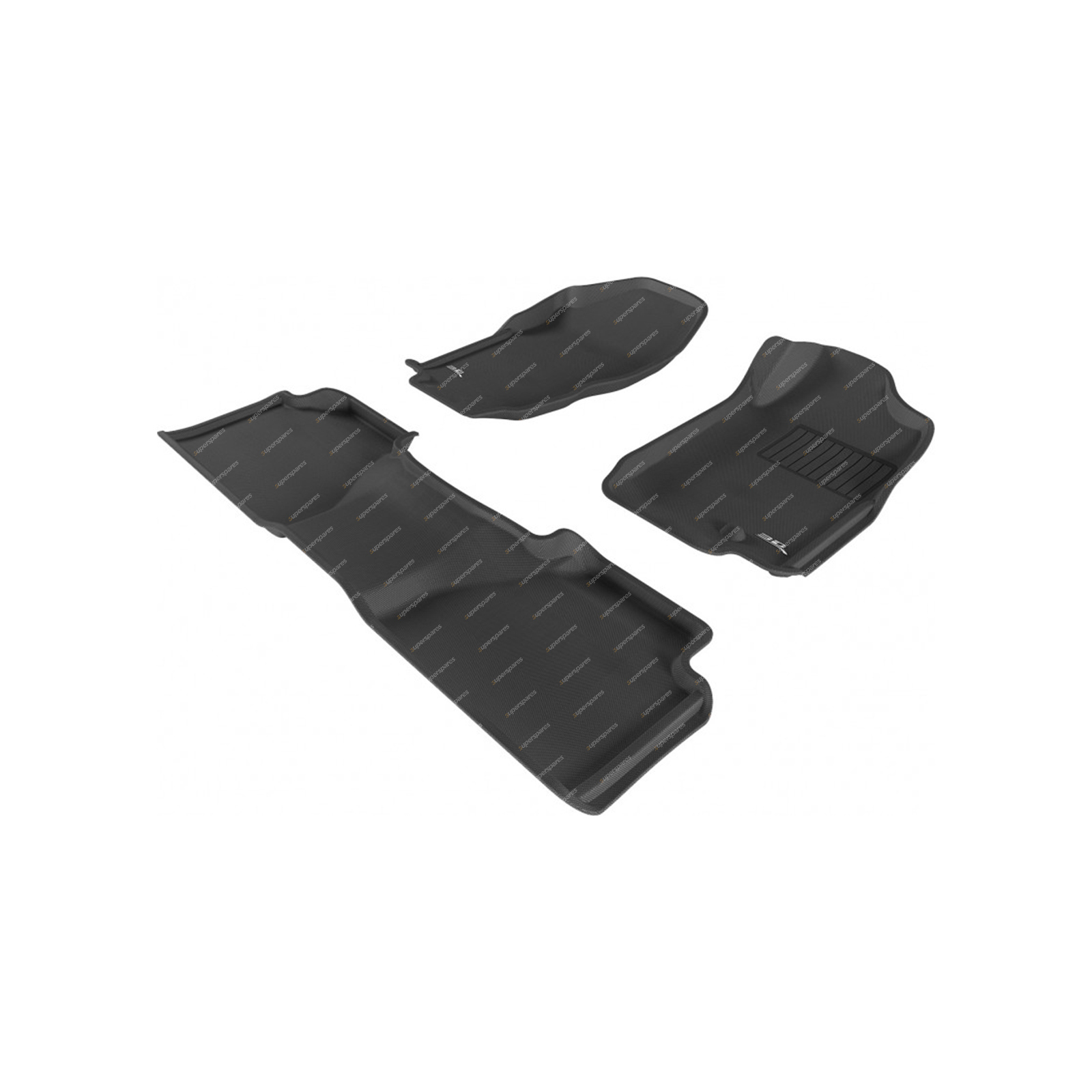 F + R Trufit 3D Rubber Mats Kagu Series for Nissan Navara D40 Dual Cab 2008-2014