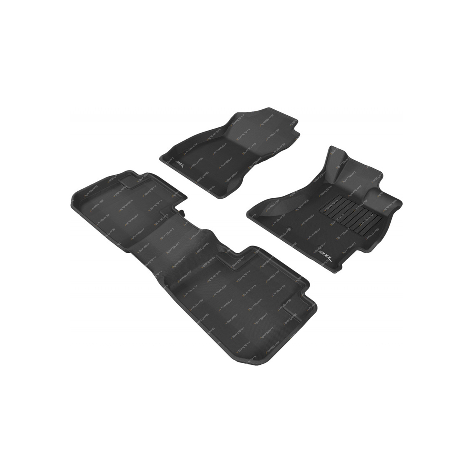 Front + Rear Trufit 3D Rubber Mats Kagu Series for Subaru Forester SJ 2014-2018