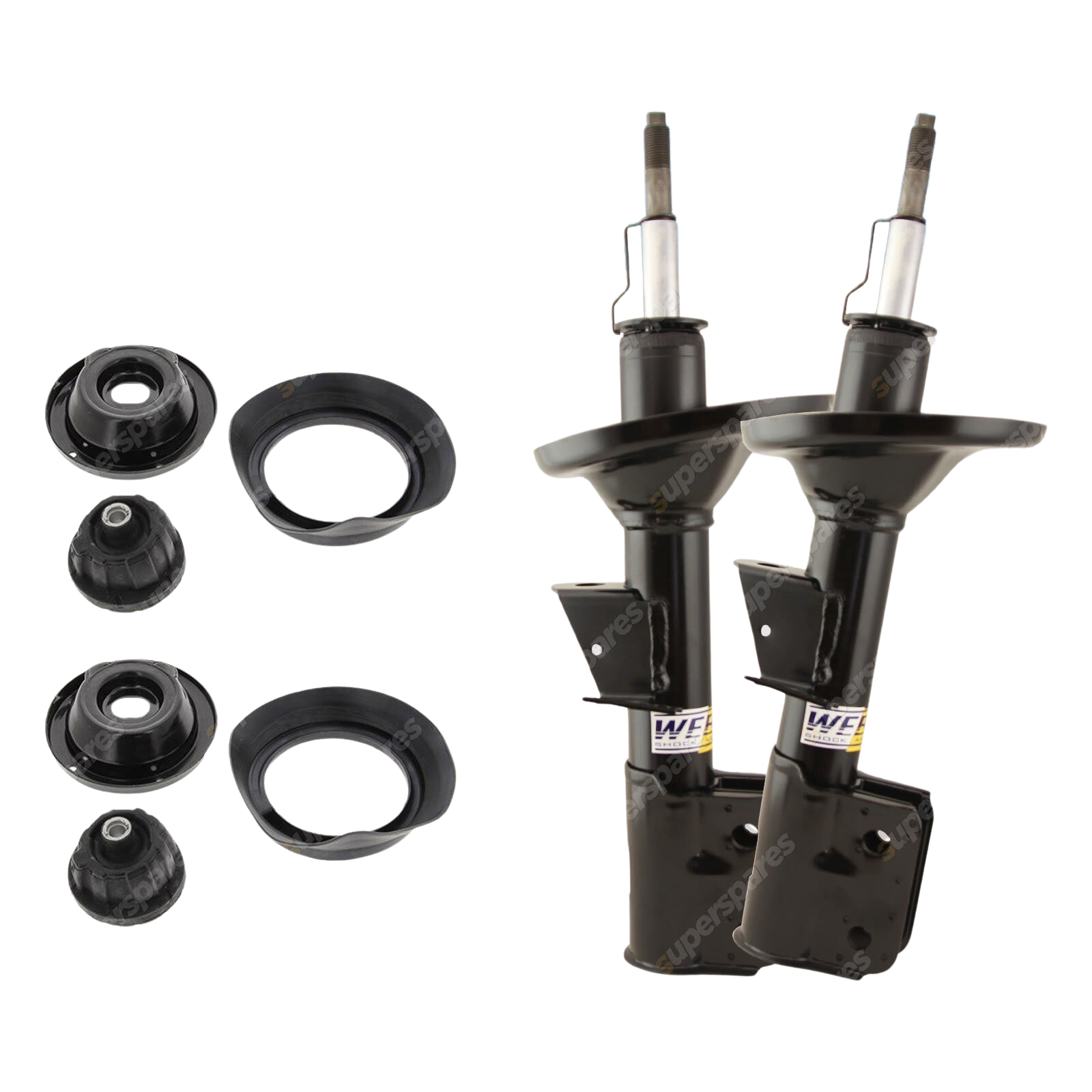 Front Shocks & Strut Mount Bearing Kit for Mercedes Benz C-Class CL203 S203 W203