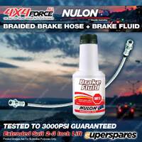 Rear Braided Brake Hose + Nulon Fluid for Toyota Landcruiser LJ70 RJ70 2"-3"