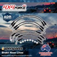 8x Brake Hose Lines Set for Toyota Landcruiser VDJ78R VDJ79R 4.5L With ABS & VSC