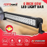 Pair 4X4FORCE 6 inch LED Driving Light Bar 60W EFFECT LUMENS 2760LM Osram