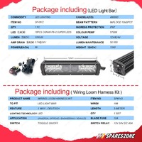 4X4FORCE 12 Inch Double Row Laser Osram LED Light Bar & Wiring Loom Harness Kit