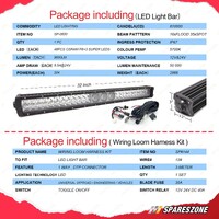 4X4FORCE 32 Inch Double Row Laser Osram LED Light Bar & Wiring Loom Harness Kit