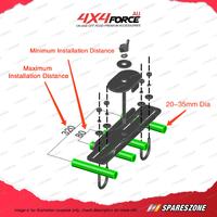 4X4FORCE Spare Tyre Holder Suit for Universal Aluminium Roof Rack Flat Platform