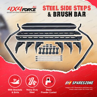 4X4FORCE Side Steps Brush Rail Bars for Toyota LandCruiser 79 Series Dual