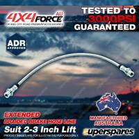 1 Rear Braided Extended Brake Hose Line for Mitsubishi Triton MK K77 03-06 2"-3"