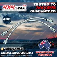 2 Rear Braided LH + RH Brake Hoses Lines for Toyota FJ Cruiser GSJ15 09-12