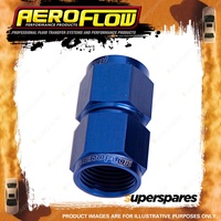 Aeroflow Straight Female Coupler Pipe Fitting Blue/Red Finish - 4 AN