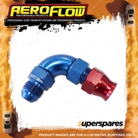 Aeroflow 90 Degree Tube To Male Adapter Pipe Fitting Blue/Red 5/16" to -6 AN