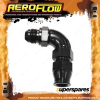 Aeroflow 90 Degree Tube To Male Adapter Pipe Fitting Black 5/8" to -10 AN