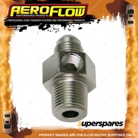 Aeroflow Male NPT Adapter To AN With 1/8" NPT Port Silver - 1/8" to -4 AN