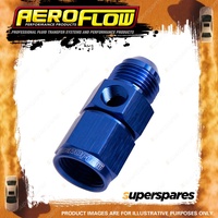 Aeroflow Female To Male With 1/8" NPT Adapter Port Blue Straight -3 AN