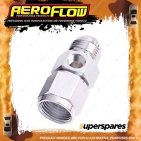 Aeroflow Straight Female To Male With 1/8" NPT Adapter Port Silver -3 AN