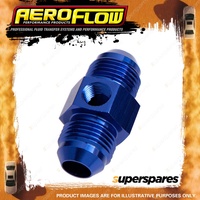 Aeroflow Male To Male With 1/8" NPT Adapter Port Blue Straight -4 AN