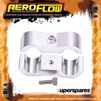 Aeroflow Billet Dual Hose Separator for Fuel Oil Line Silver Finish -3 AN