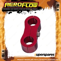 Aeroflow Billet Dual Hose Separator for Fuel Oil Line Red Finish -8 AN