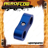 Aeroflow Billet Dual Hose Separator for Fuel Oil Line Blue Finish -10 AN