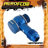 Aeroflow Alloy Banjo Fitting With Bolt for Holley/Fitech -6 AN Blue