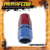 Aeroflow 570 Series One Piece Full Flow Hose End Blue/Red Straight -3 AN