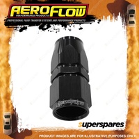 Aeroflow 570 Series One Piece Full Flow Hose End Black Straight -3 AN