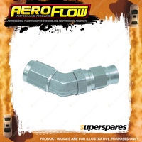 Aeroflow Zinc Coated Steel 45 Degree Hose End -3AN To -3AN Hose Fitting