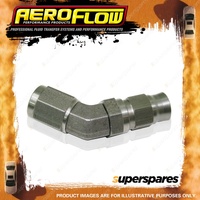 Aeroflow Zinc Coated Steel 45 Degree Hose End -6 AN To -6 AN Hose Fitting