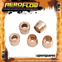 Aeroflow Teflon Brass Olive Insert -4Ansuit Teflon Hose End -4An 5Pk