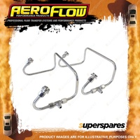 Aeroflow Stainless Steel Dual Inlet Fuel Line Kit for Holley Carburettors