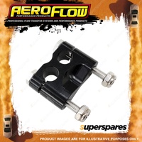 Aeroflow Billet Aluminium Clip Style Dual Cable Mount Full Clamp Black