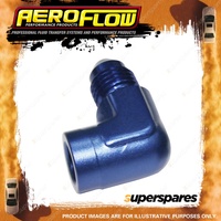 Aeroflow 90 Degree Female NPT To Male Adapter 1/8" To -4AN Blue Finish