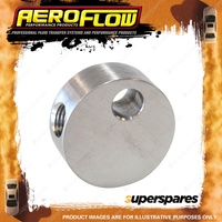 Aeroflow Stainless Steel Female Round T-Block 3x3/8"-24 Convex Tee W/ Mount Tab