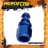 Aeroflow 400/510 Series Push Lock Straight Hose End -6 AN - Pack of 25 Blue