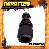 Aeroflow Full Flow One Piece Tight Radius Push Lock Hose End Black Straight -6